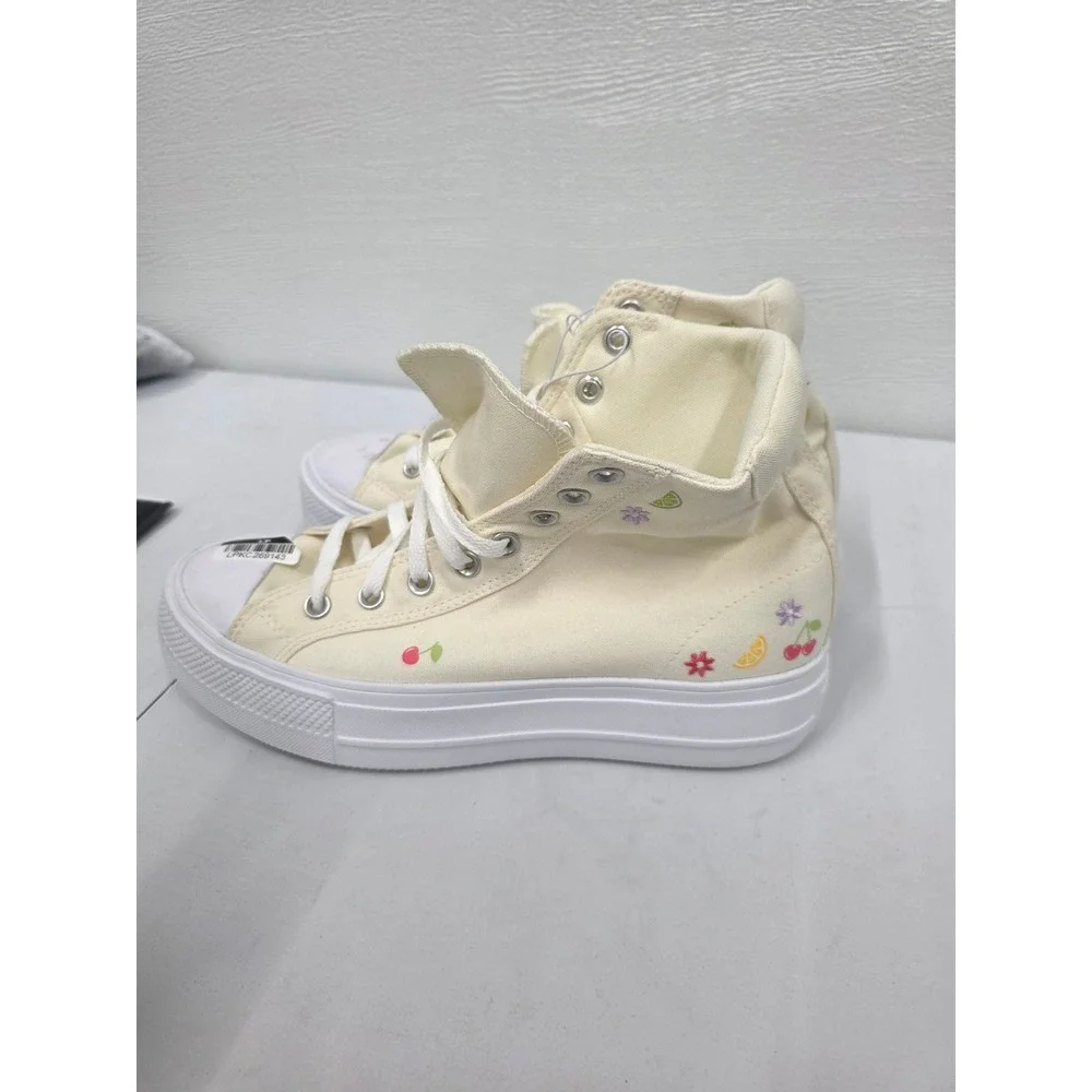 Converse Chuck Taylor All Star Move Fruit Embroidery Platform Cream A19325C 10.5